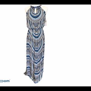 NWT Tribal Halter Maxi Dress w/Beading Size 4